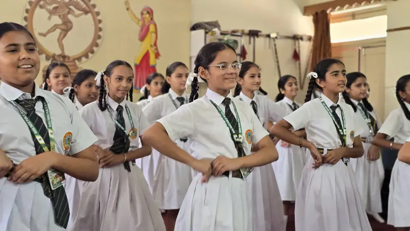 Students in a dance class